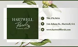 a business card with a flower design